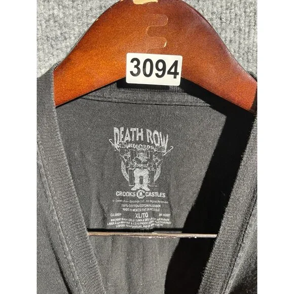 Crooks & Castles Shirt Mens XL Black Death Row Records Graphic Tee Streetwear - Picture 6 of 6